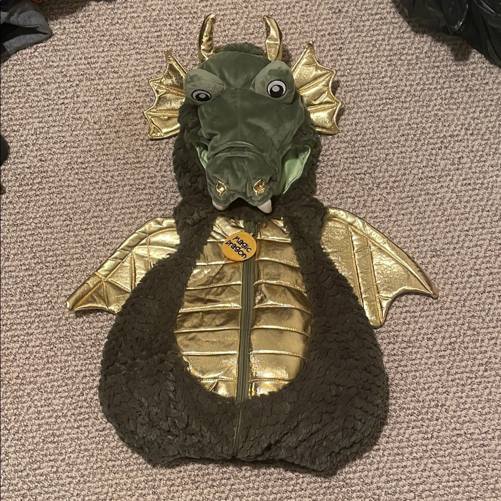 Mystical Dragon Costume for toddlers - Gold and Green